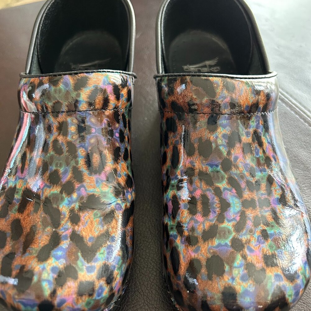 Dansko Multi-Colored Leopard Print Clogs - SZ 40